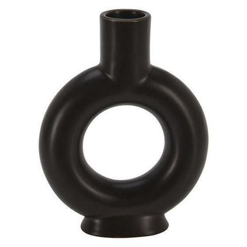 купить Декор Holland 22526 Подсвечник керамический Круг H16cm, D12cm, черный в Кишинёве 