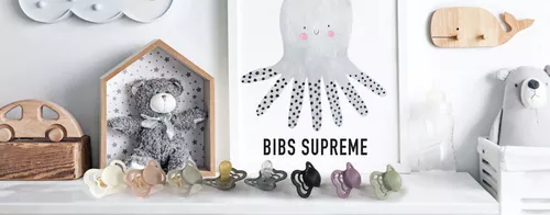 Пустышка силиконовая BIBS Supreme (0-6 мес) Baby Blue 