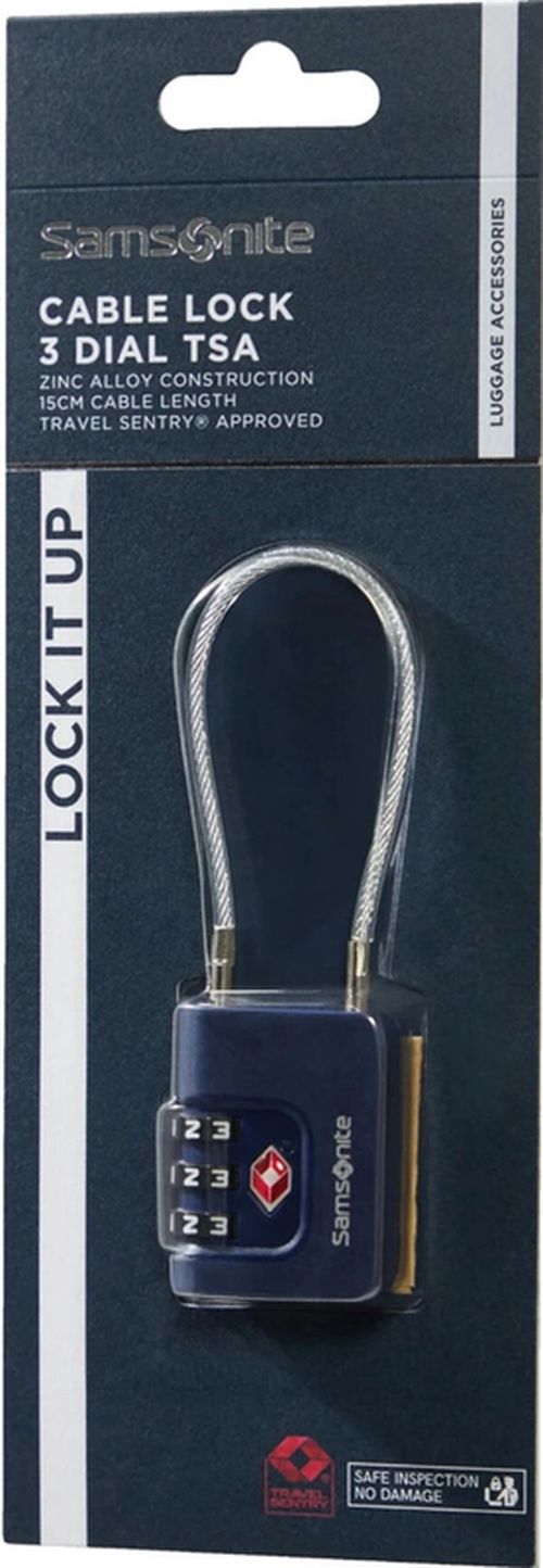 купить Аксессуар для багажа Samsonite Ta Revolution Cablelock 3 Dial TSA Albastru Inchis (155576/1549) в Кишинёве 
