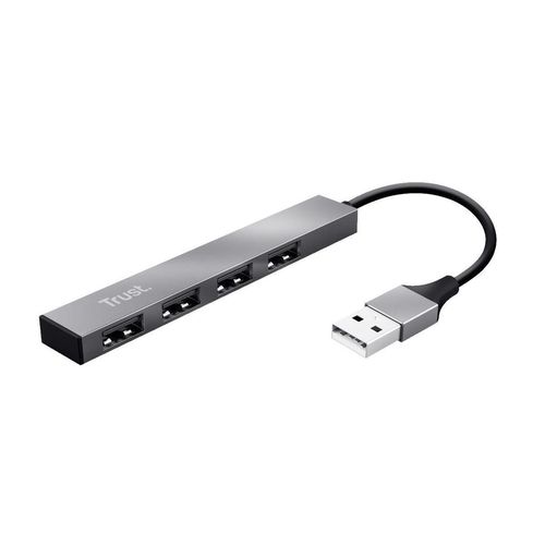 купить USB Hub Trust HALYX 4-PORT Mini USB HUB, silver в Кишинёве 