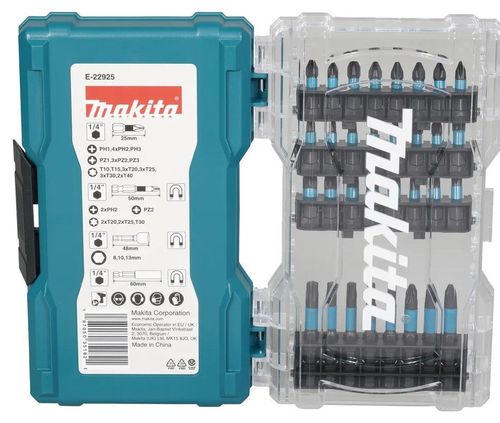 купить Набор головок, бит, насадок Makita E-22925 Set mixt p/u insurubare impact black 36buc в Кишинёве 