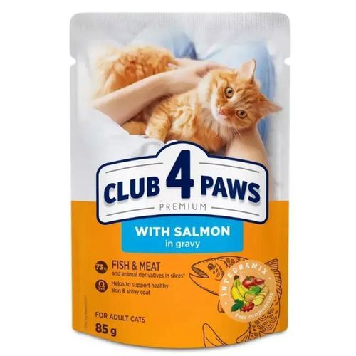 купить Корм для питомцев CLUB 4 PAWS 24230966 Plic pisici somon in sos 24x85g в Кишинёве 