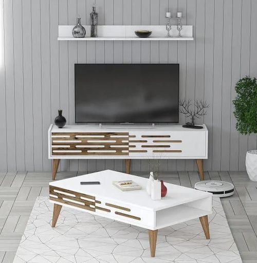 купить Стенка Trendy Valensiya-140, белый (комплект мебели для гостиной) (GTR001254) в Кишинёве 