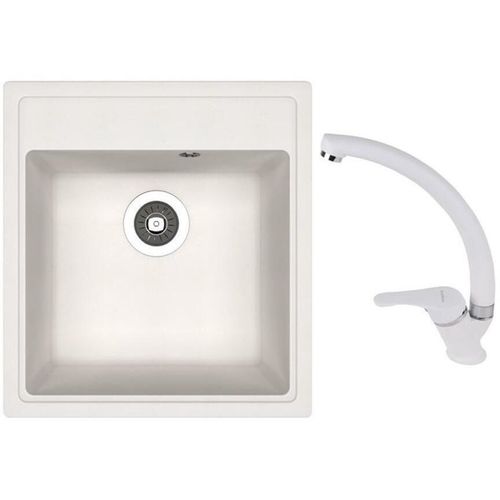 купить Мойка кухонная со смесителем Dr.Gans Nika 470 + SanDonna F 1069 alb в Кишинёве 