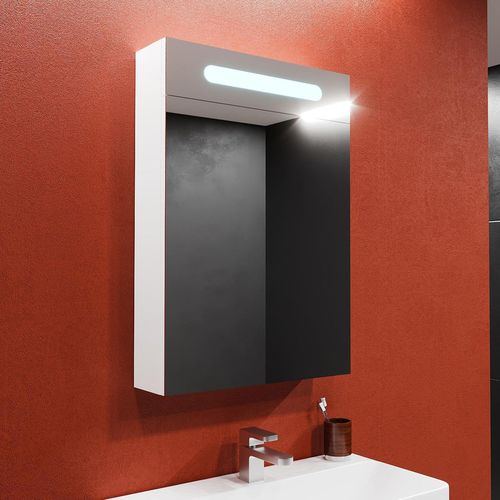 купить Зеркало для ванной Bayro Portis LED 700x800 белый в Кишинёве 