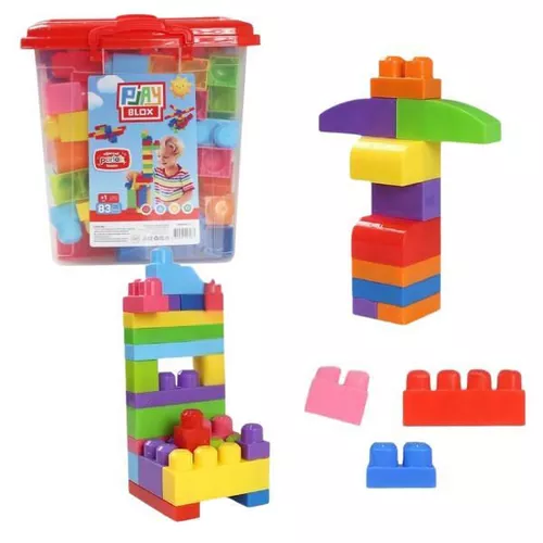 купить Конструктор miscellaneous 3073 Găleată cu blocuri strălucitoare Play Blox, 83 piese в Кишинёве 