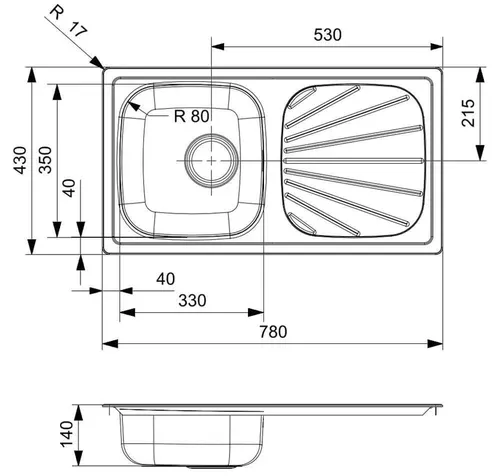 cumpără Chiuvetă bucătărie Reginox R16756 Beta 10 BAP OKG în Chișinău 