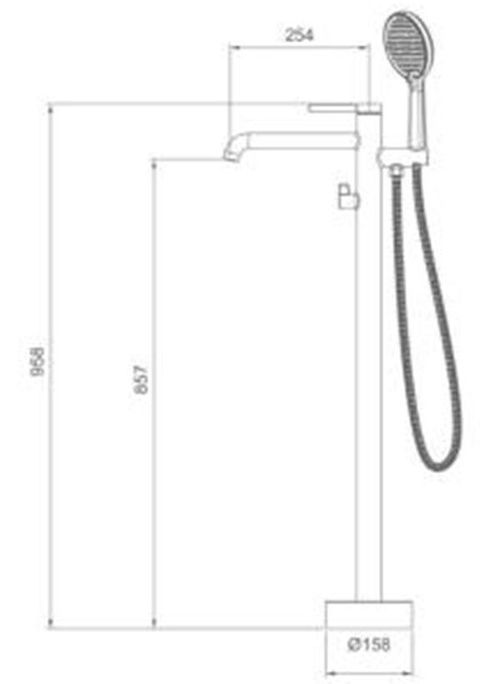 cumpără Baterie pentru cadă Gappo G3006-3 Satin Gold cada Freestanding în Chișinău 