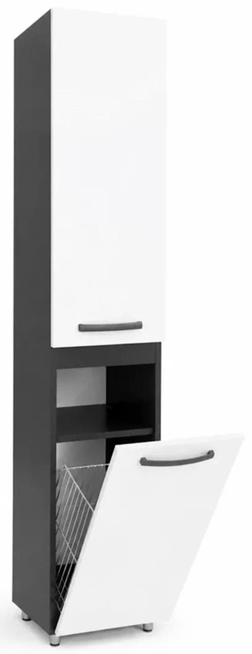 купить Шкаф-пенал Mashtab 10835 Agat cu cos 350x350x1900 Antracit Alb в Кишинёве 