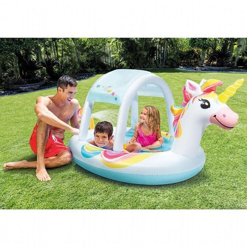 Piscină gonflabilă pentru copii cu baldachin “Unicorn” 254x132x109 cm, 130 L, 2+ INTEX 