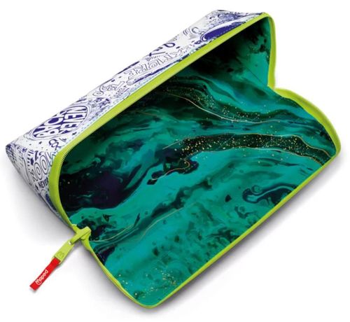cumpără Penar școlar Maped 931903 Пенал Trendy Marble Green, треугольный în Chișinău 