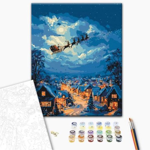 cumpără Tablou pe numere BrushMe BS54521 40x50cm (în cutie) Sărbătoarea se apropie în Chișinău 