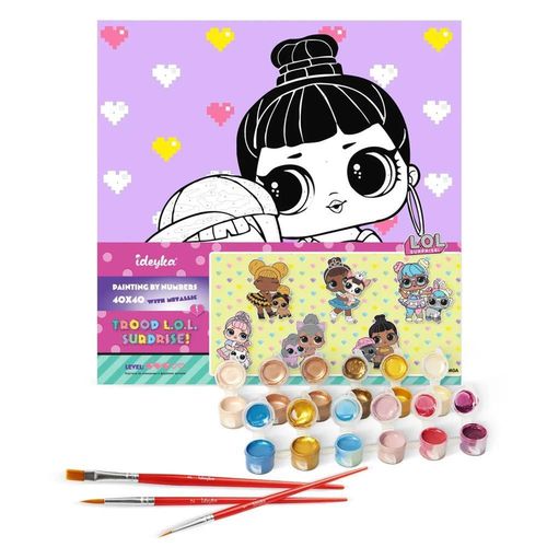 cumpără Tablou pe numere Ideyka (KHO6292) L.O.L. Surprise! TroopSurprise Honey Bun With Bunny Hun, 40х40 în Chișinău 