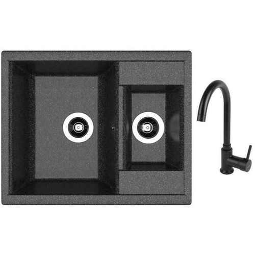 cumpără Chiuvetă bucătărie cu bateria Dr.Gans Astra 620K + SanDonna F 7073 negru în Chișinău 