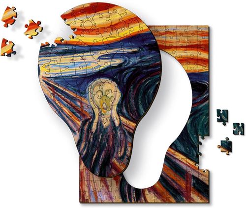 cumpără Puzzle Trefl 20252 Puzzles 200 Wooden Puzzles: The Scream - Edvard Munch în Chișinău 