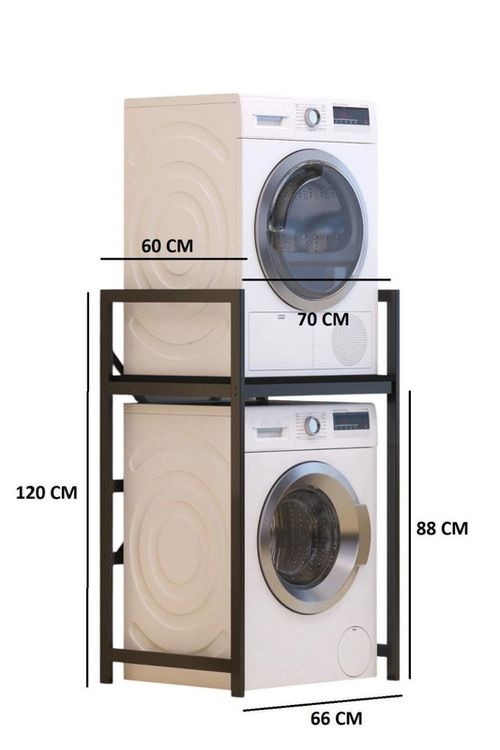 cumpără Accesoriu pentru baie Hanah Home C7 Black (стеллаж для стиральной машины) în Chișinău 