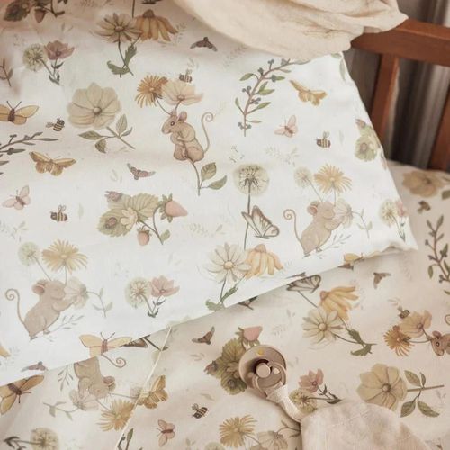 cumpără Lenjerie de pat pentru copii Jollein 003-005-67056 Set Huse de plapuma si perna Dreamy Mouse, 100x140 cm în Chișinău 