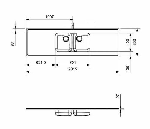 cumpără Chiuvetă bucătărie Reginox R37171 2015x600mm în Chișinău 