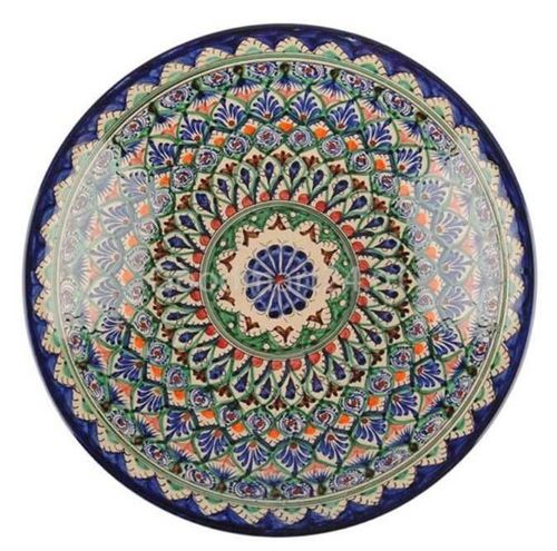cumpără Farfurie Rishtan Ceramic Lyagan Mehrob 32cm, pictata manual, ceramica în Chișinău 