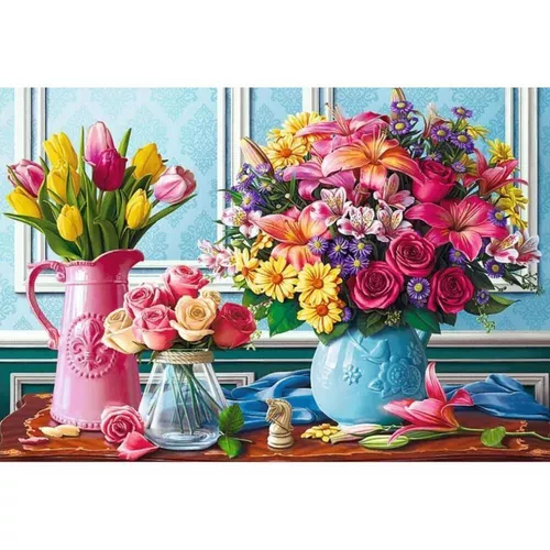 купить Головоломка Trefl 26157 Puzzles - 1500 - Flowers in vases в Кишинёве 