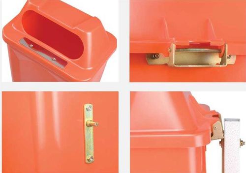 cumpără Coș de gunoi Uniplast 37180 50 L S cu suport din spate (portocaliu) în Chișinău 