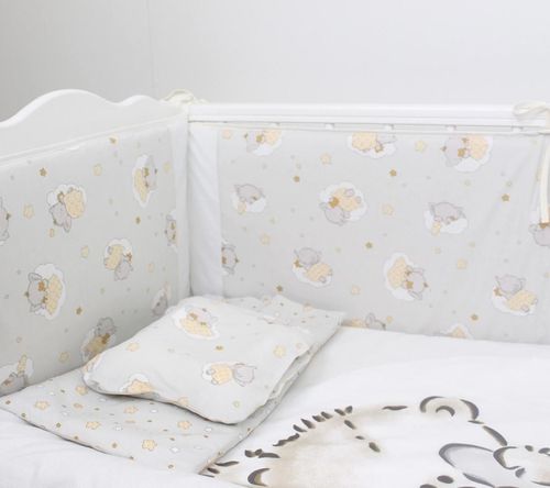 купить Детское постельное белье PernaMea Set lenjerie 8 piese Teddy love Grey (PM.100262/11) в Кишинёве 
