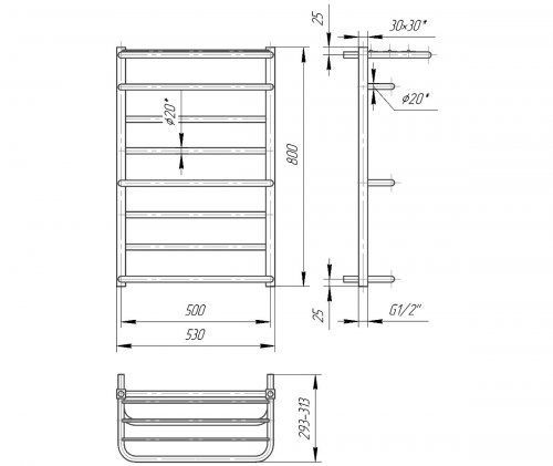 Uscător de prosape Luxor 800х530/500 