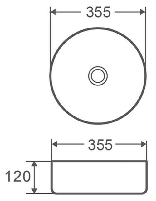 cumpără Lavoar Nomi Centro 355x355x120 круглый черный мат în Chișinău 