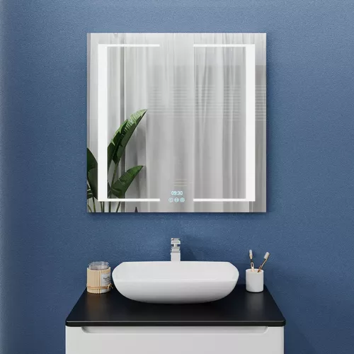 cumpără Oglindă baie Bayro Sirius 800x800 LED 3C touch c подогревом, часами и термометром în Chișinău 