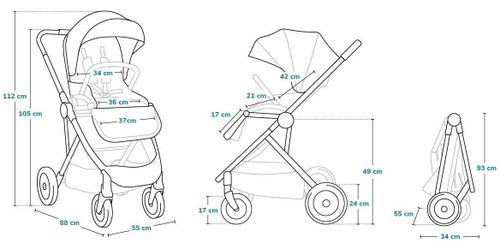 купить Детская коляска Lionelo Zoey Grey Stone в Кишинёве 
