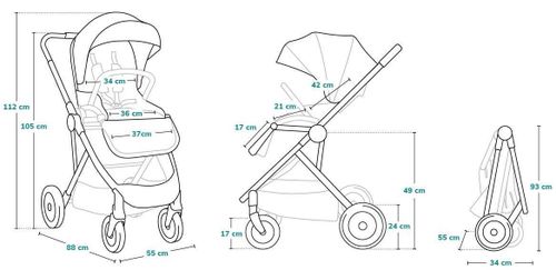 купить Детская коляска Lionelo Zoey Black Onyx в Кишинёве 