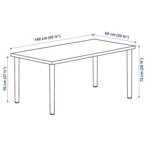 купить Офисный стол Ikea Lagkapten/Adils 140x60 (Alb) в Кишинёве 