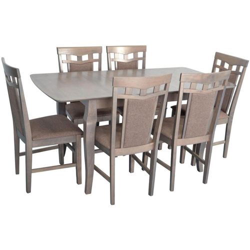 cumpără Set masă și scaune Evelin di Costacurta стол HV-29V Antique Grey + 6 стульев Deepa R Antique Grey/Ekea12 Dark Brown în Chișinău 