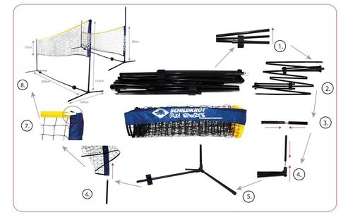купить Спортивное оборудование misc 9081 Plasa 3in1 970994 Volleyball, Badminton, Tennis 3 m,h=75-155cm в Кишинёве 