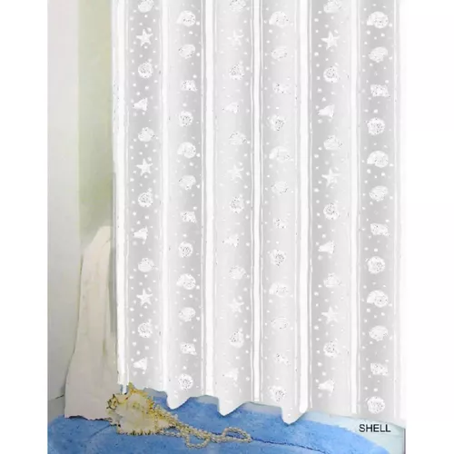 купить Занавеска для ванной Bisk 03802 PEVA SEA SHELL alb 180x200 в Кишинёве 