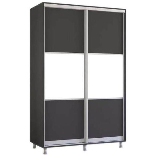cumpără Dulap Mobildor-Lux Aron-P 1.0m-1.8m uși glisante din PAL orizontal (180x60x200H cm) Anthracite în Chișinău 