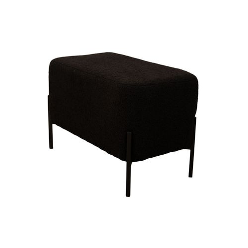 купить Пуф Nex Home Bancheta Teddy, picioare metal, 63x34x42cm, 50 Negru в Кишинёве 