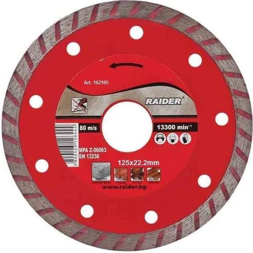 cumpără Disc de tăiere Raider 162105 Disc diamantat turbo 125x222mm în Chișinău 