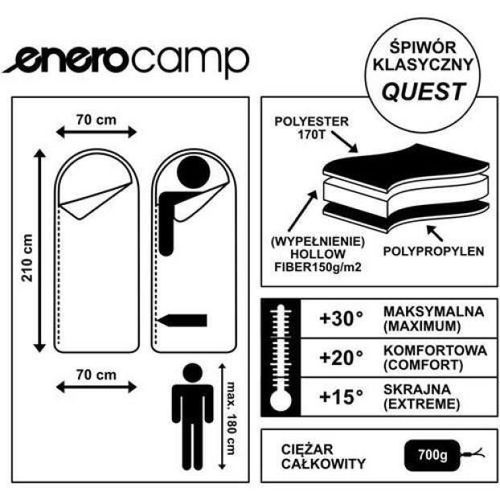 cumpără Sac de dormit Enero Camp Quest Green în Chișinău 