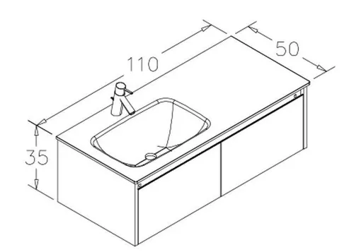 cumpără Dulap pentru lavoar Orka Lisbon 110 Cashmire în Chișinău 