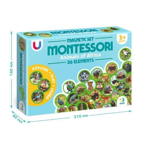 купить Настольная игра Dodo 200284 Joc magnetic Animalele Africii, 36 elem в Кишинёве 