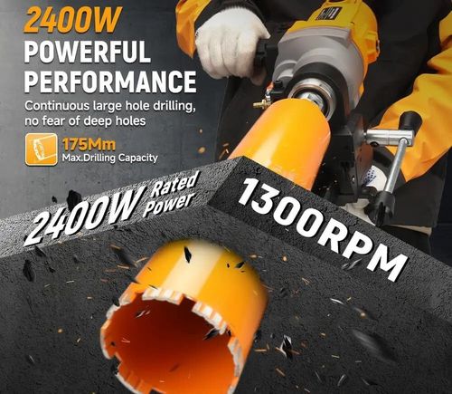 купить Дрель Hoteche P800251 Дрель алмазного сверления 2400W 1/4" 175mm в Кишинёве 