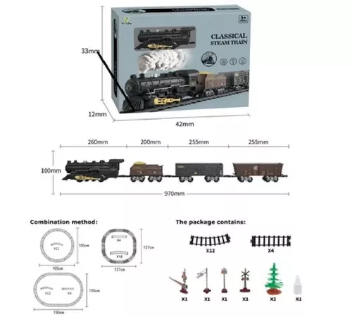 cumpără Mașină Richi D1R5/21/22 (24702) Cale ferata cu tren pe baterii,cu sunte si lumini în Chișinău 