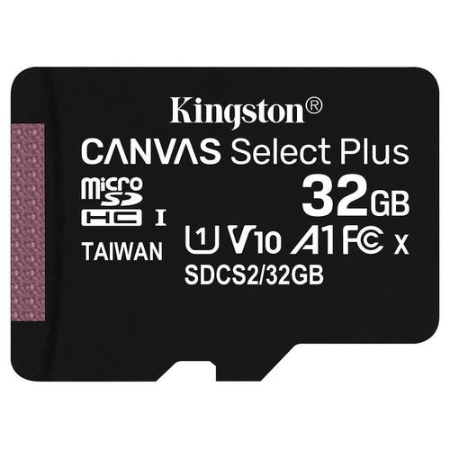 купить 32GB Kingston Canvas Select Plus SDCS2/32GBSP microSDHC, 100MB/s, (Class 10 UHS-I) (card de memorie/карта памяти) в Кишинёве 
