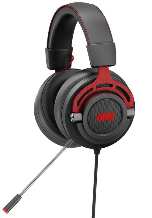 купить Наушники игровые AOC GH300, Black/Red, RGB Logo в Кишинёве 