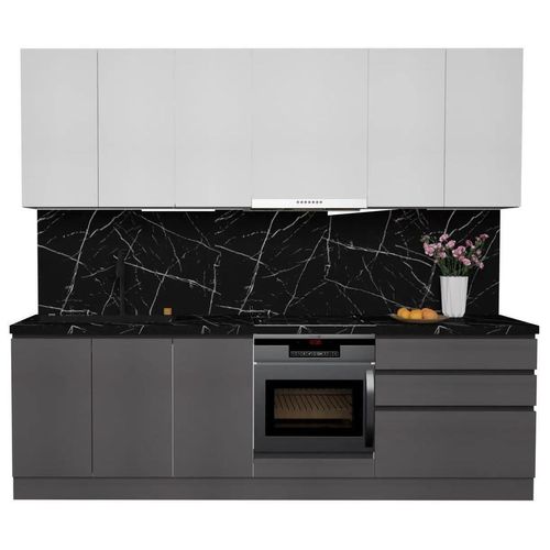 купить Мебель для кухни ArtFlame GOLA White/Storm Grey (2.6 m.l.) в Кишинёве 