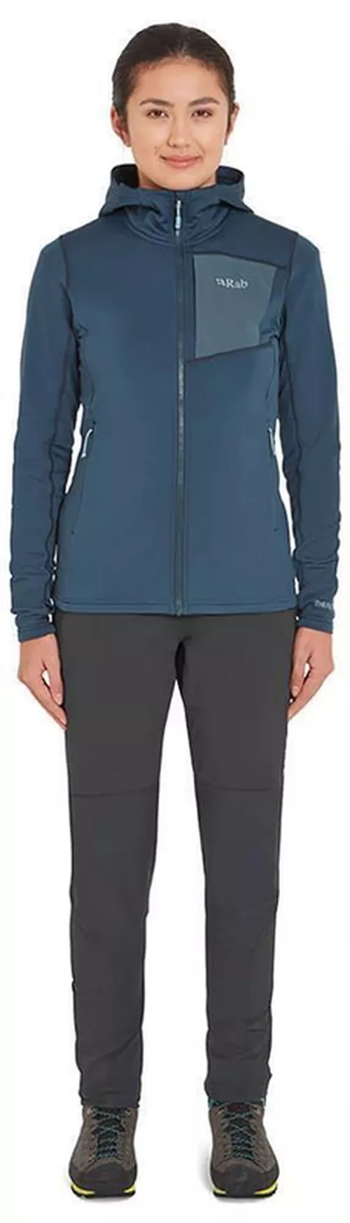 купить Одежда для спорта Rab Jacheta dame Superflux Hoody Tempest Blue 12 (QFG-14-TMB-12) в Кишинёве 