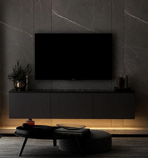 купить Тумба напольная для TV Trendy Iluminat cu neon, antracit в Кишинёве 