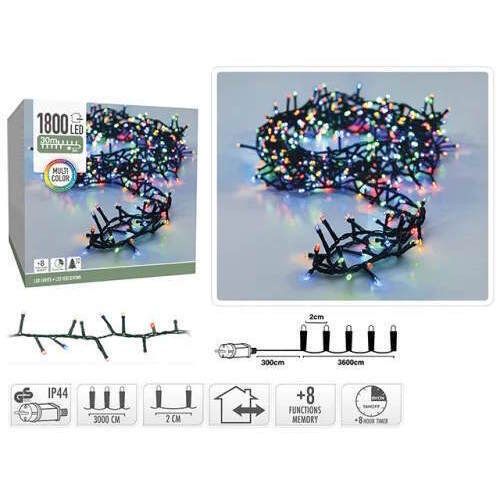 cumpără Ghirlandă Promstore 54409 Luminițe Ramură 1800 LED, multicolor, 36m în Chișinău 