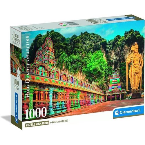 купить Пазл Clementoni Puzzle 1000 HQC PAINTED BATU CAVES COMPACT (37111) в Кишинёве 